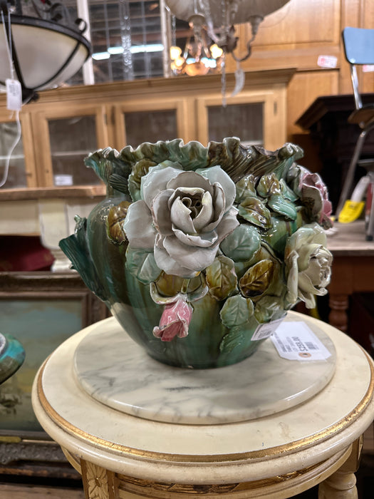 AS FOUND MAJOLICA PLANTER