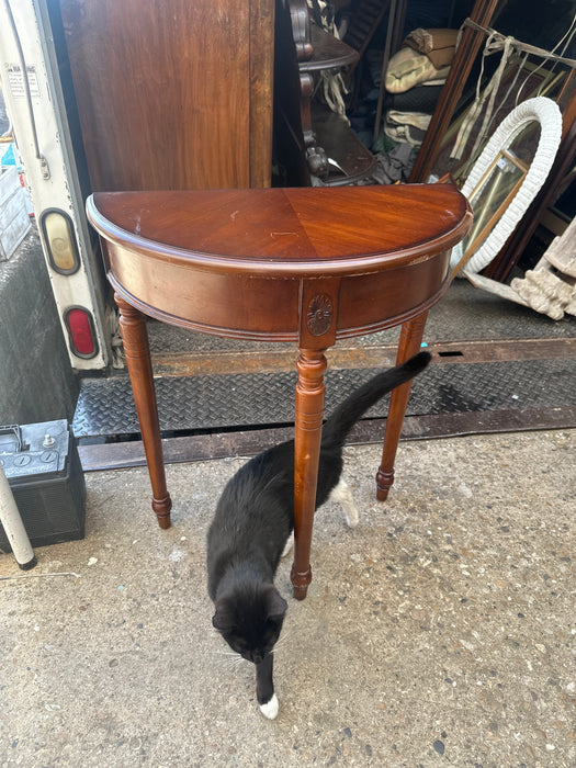DEMILUNE CONSOLE TABLE NOT OLD AS FOUND