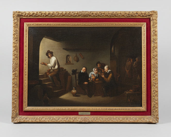 FRAMED EARLY TAVERN SCENE AFTER DAVID TENIERS THE YOUNGER