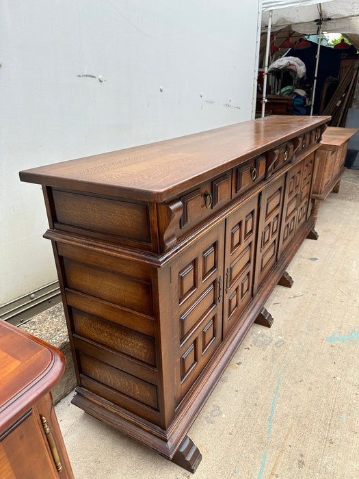 OAK SPANISH BAROQUE SIDEBOARD