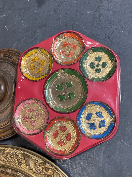 SET OF 7 FLORENTINE COASTERS