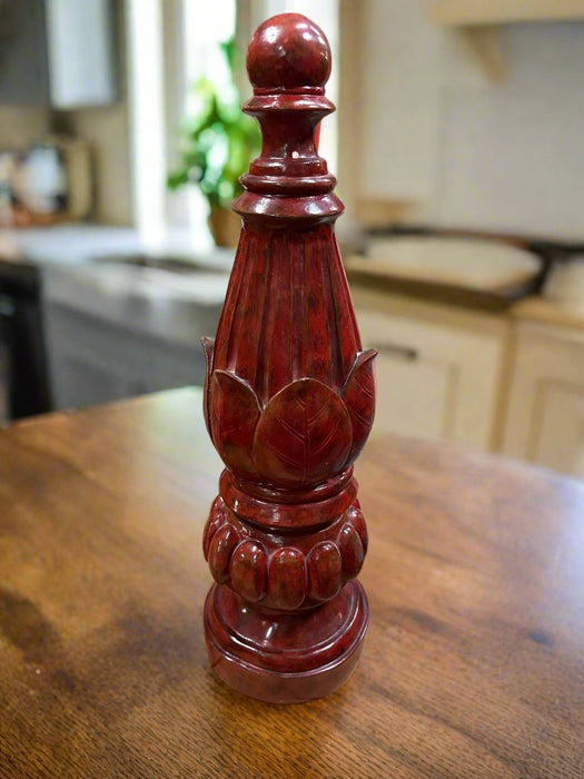 LARGE RED WOOD FINIAL