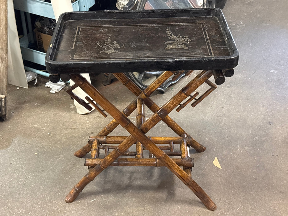 BAMBOO EBONIZED TRAY TABLE