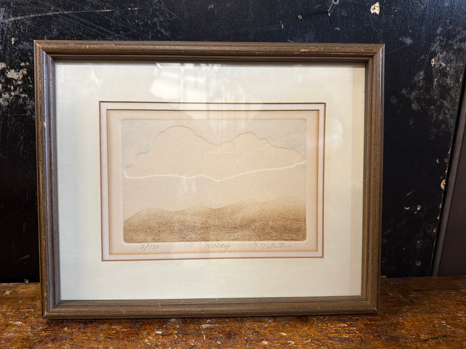 HILLTOP 5/100 LITHOGRAPH - J. VALENTERS