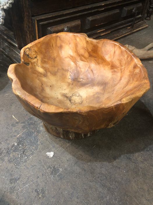 LARGE NATURAL WOOD BOWL