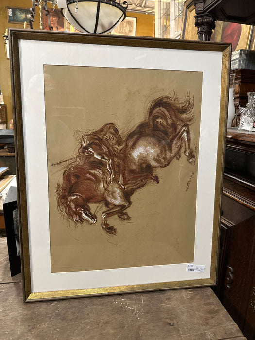 UMBERTO ROMANO HORSE MIXED MEDIA