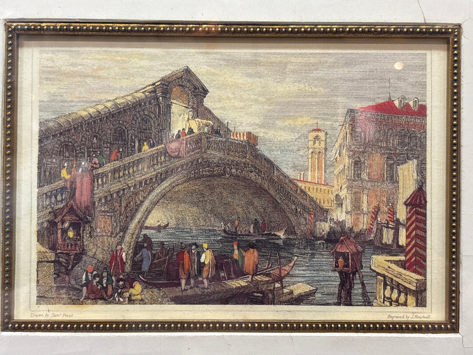 SMALL PRINT OF VENICE BRIDGE IN MEDIUM FRAME