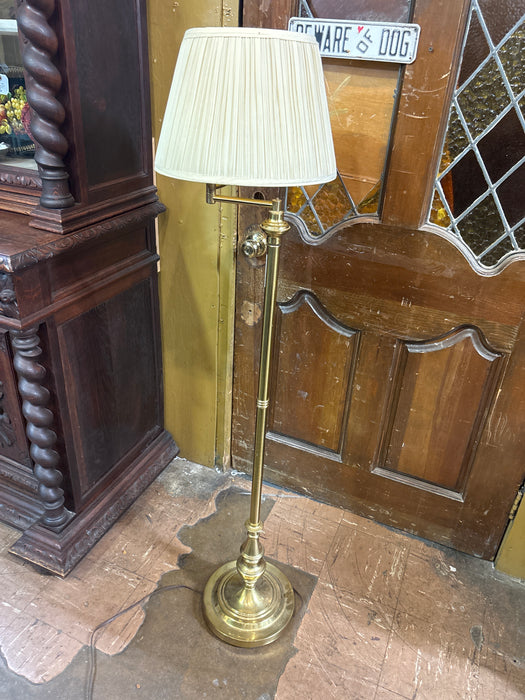 BRASS FLOOR LAMP WITH SHADE