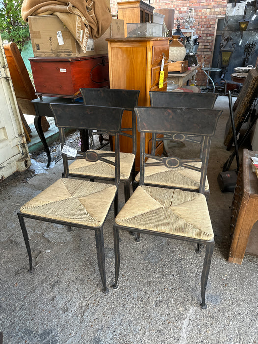 SET OF 4 IRON CHAIRS AS FOUND