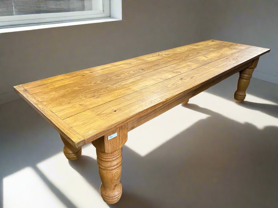 HUGE PINE LARGE LEG 10' LONG TABLE
