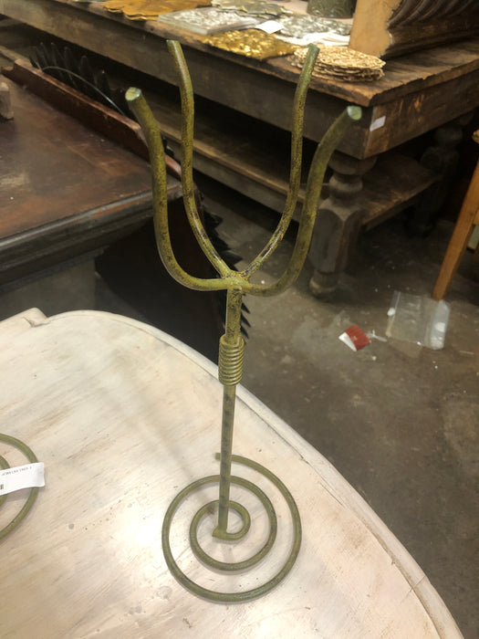 GREEN METAL JEWELRY TREE EACH