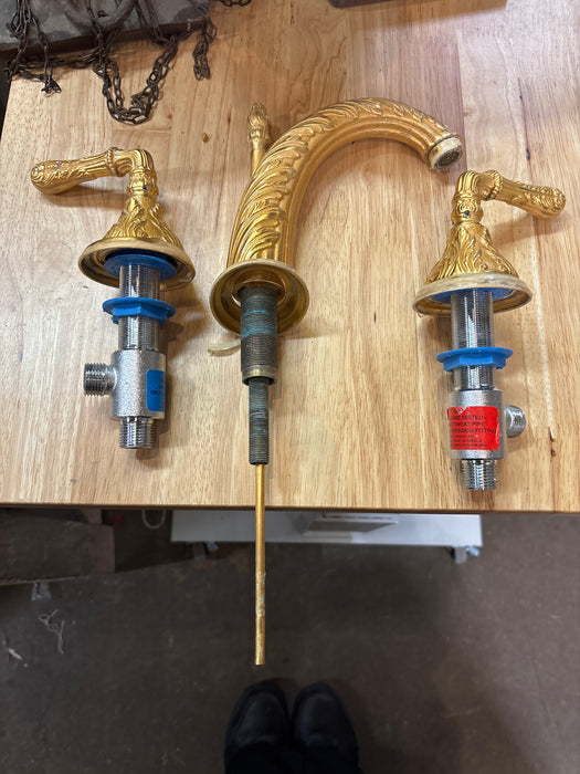 ORNATE GILT SHERLE WAGNER FAUCET SET 1 OF 2