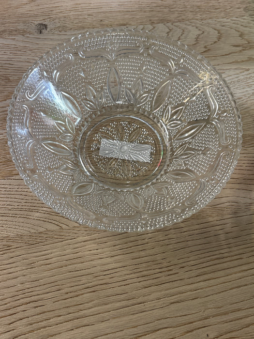 PRESSED GLASS SALAD BOWL