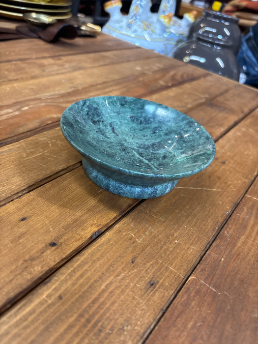 SET OF 3 GREEN MARBLE PIECES
