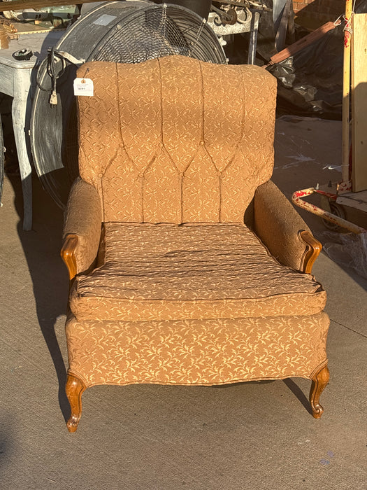 UPHOLSTERED FRENCH PROVINCIAL CHAIR