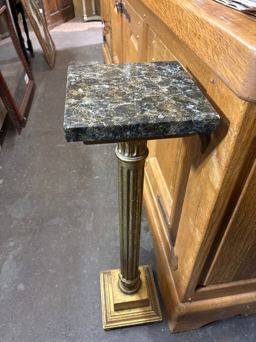 PETITE FLORENTINE PLANT STAND WITH MARBLE TOP