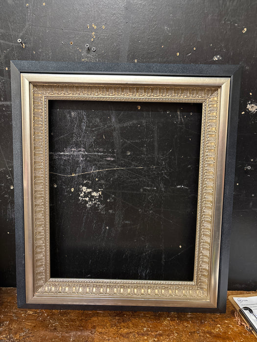 SILVER AND BLACK FRAME
