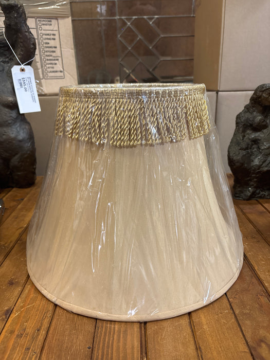 TAN SHADE WITH GOLD FRINGE 1 OF 4