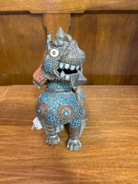 PAIR OF LARGE TIBETAN FOO DOG