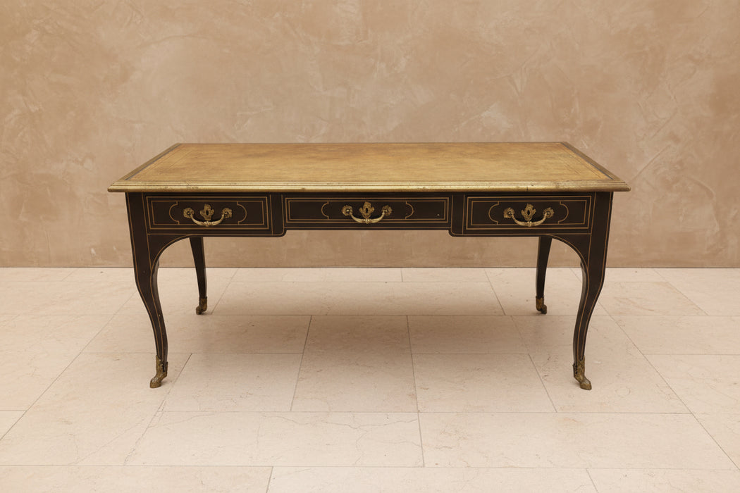 FRENCH BAKER LEATHER TOP DESK ON LEGS