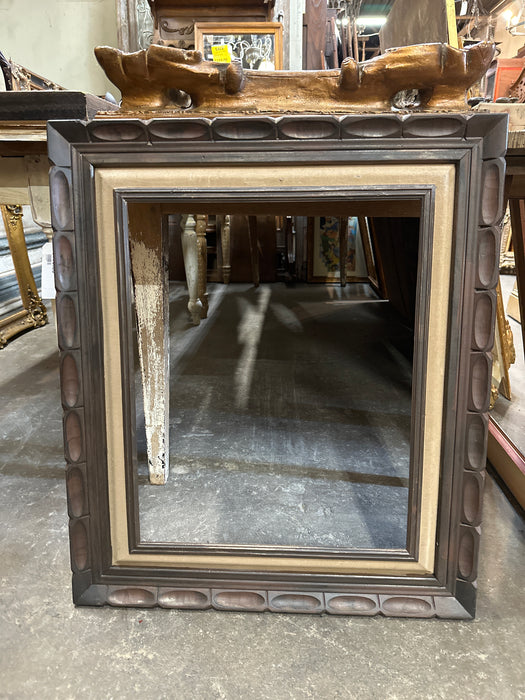 RUSTIC BROWN FRAME WITH LINEN LINER