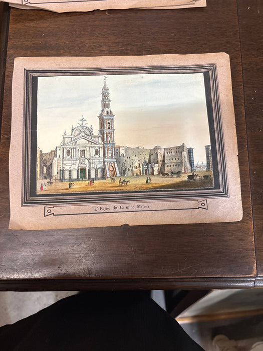 COLORFUL ARCHITECTURAL PRINT " L'EGLISE DU CARMINE MAJEUR"
