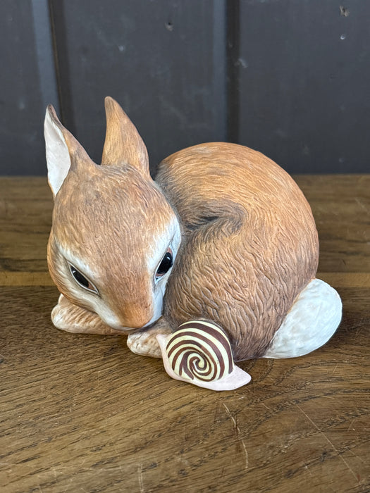 HAND PAINTED BISQUE RABBIT