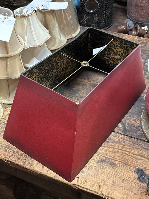 AS FOUND RED RECTANGLE SHADE