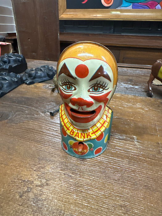 METAL LAUGHING CLOWN SLIDING TONGUE BANK