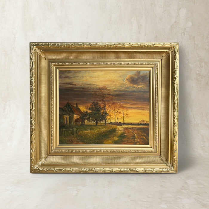 LANDSCAPE WITH HOUSE OIL ON CANVAS SIGNED OTHELLO