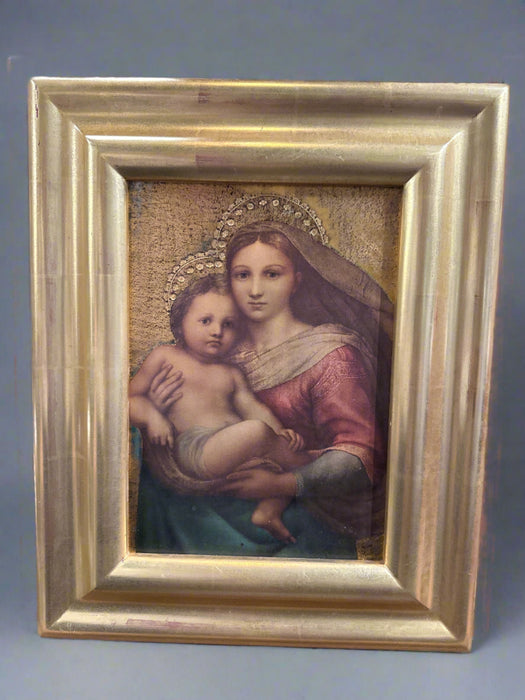 GOLD FRAMED GOLDEN RAFAEL MADONNA