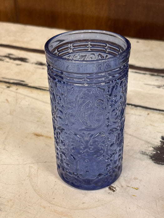 SET OF 4 BLUE GLASSES