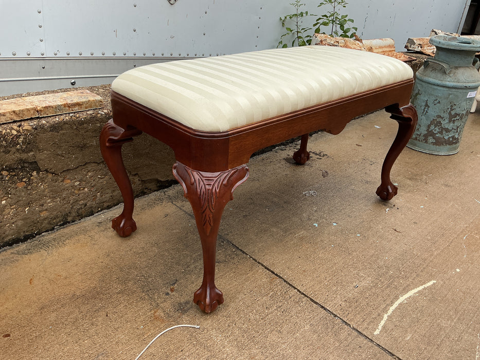 BALL AND CLAW FOOT BENCH BY HICKORY FURNITURE CO.