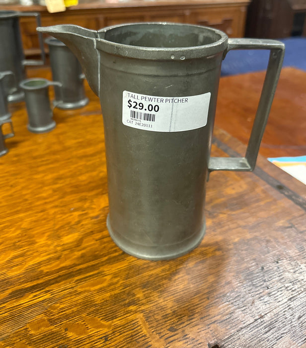 TALL PEWTER PITCHER