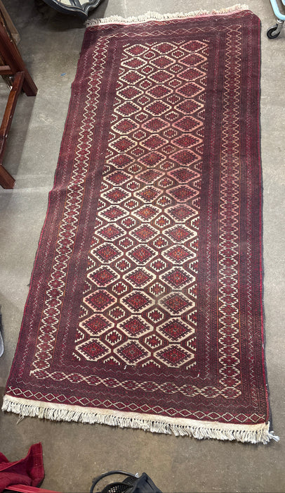 PERSIAN VEGETABLE HAND DYED KNOTTED RUG - AS FOUND