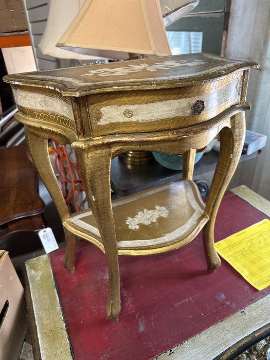 SMALL GOLD DEMI LUNE WALL TABLE