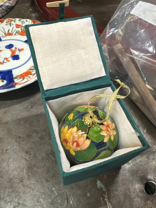 CLOISONNE CHRISTMAS BULB IN BOX