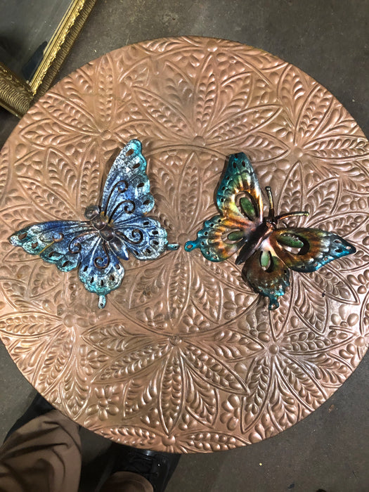 PAIR OF METAL BUTTERFLIES