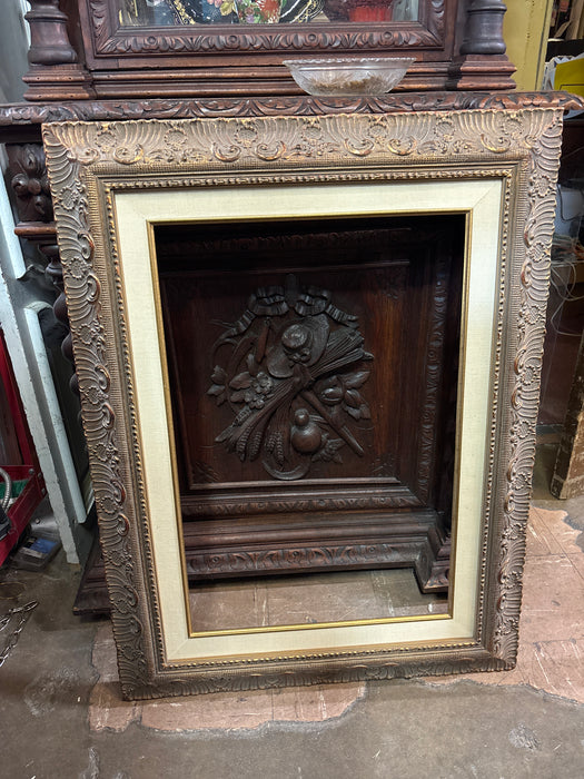 LARGE ORNATE GILT FRAME WITH THICK FILLET