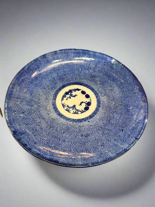 BLUE AND WHITE IMARI CHARGER WITH DESIGN 16"