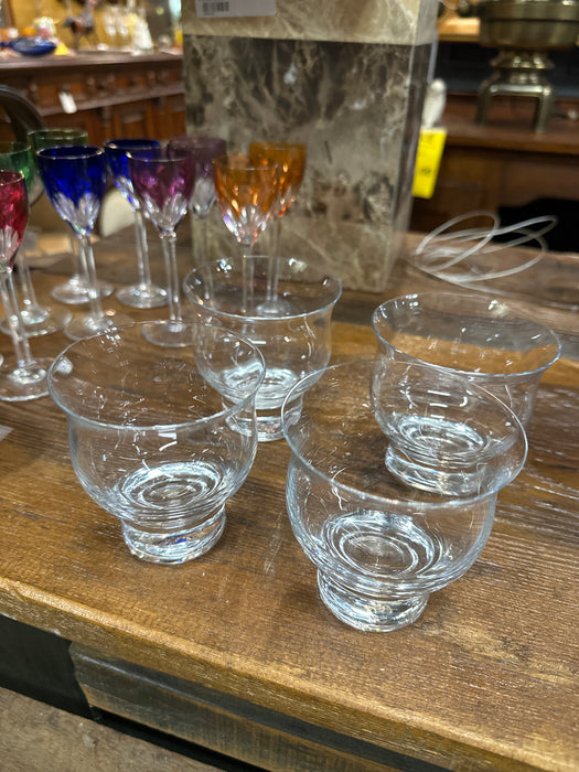 SET OF 4 FOOTED ROCKS GLASSES