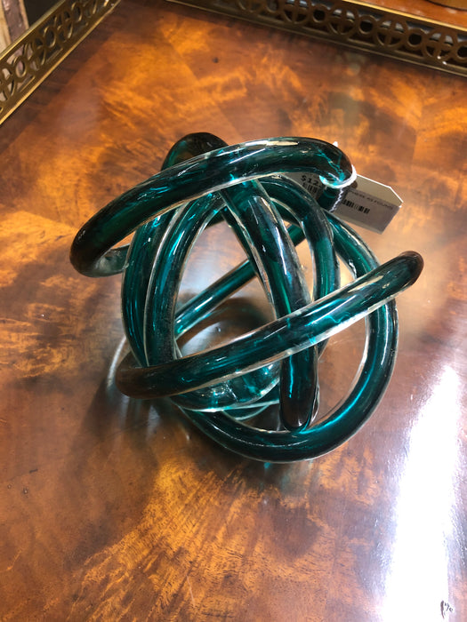 ART GLASS OPEN SPHERE AS FOUND