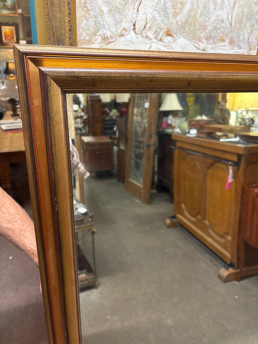 LARGE GOLD WOOD MIRROR