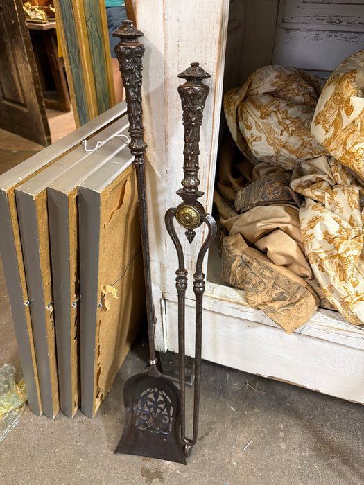 SET OF 2 ORNATE FIRE TOOLS