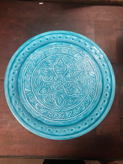 TURQOISE LARGE TIN TRAY