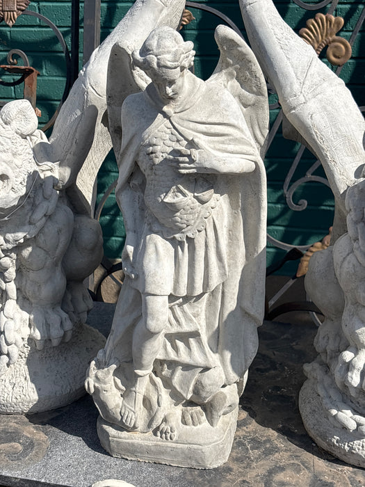 CONCRETE MICHAEL THE ARCH ANGEL STATUE
