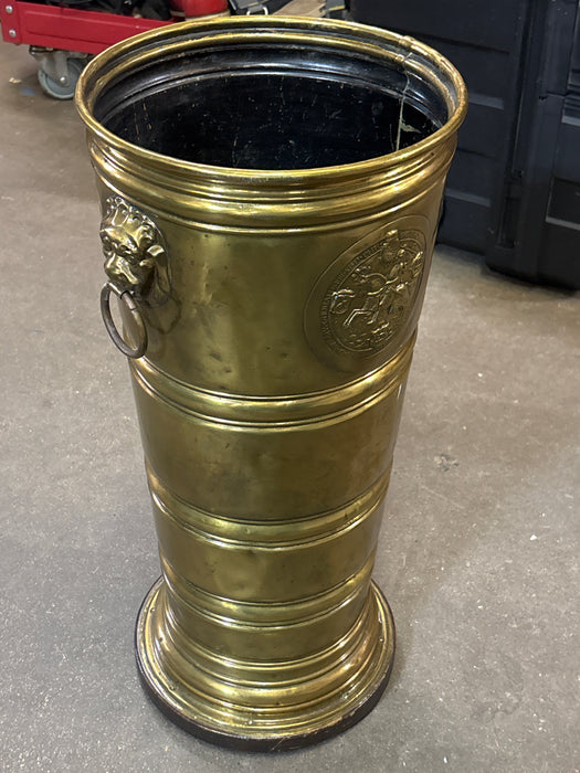 BRASS STICK STAND WITH LION HANDLES