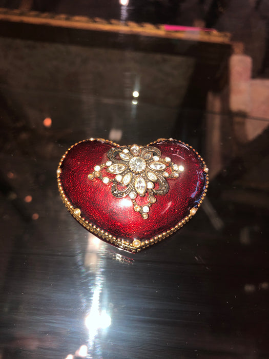 ENAMELED HEART BOX