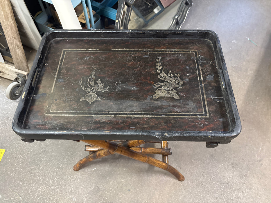 BAMBOO EBONIZED TRAY TABLE