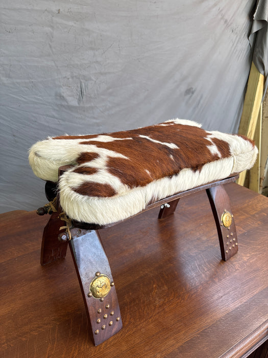 COW HIDE CAMEL SADDLE